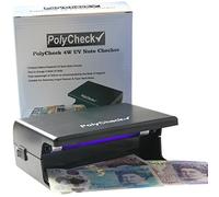 PolyCheck - Lampada UV per verifica banconote, con lampadina 4W con Easy-Change - rileva polimeri e banconote falsi
