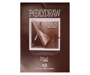 Polydraw - Blocco di carta opaca trasparente per ricalcare, formato A2, 0,050 mm