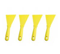 Polyfilla - Set di 4 raschietti in plastica, 100 mm, raschietto flessibile per pittura a secco e parete, strumento Polyfilla per nastrare, Spackling (YL)