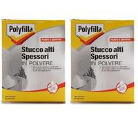 POLYFILLA STUCCO ALTI SPESSORI, per Interno ed Esterno, riempie il muro in profondità fino 10cm con una sola apllicazione, intonaco calcestruzzo e cemento,in POLVERE, GRIGIO CHIARO 1KG