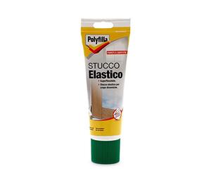 POLYFILLA STUCCO ELASTICO per muro Interno e Esterno, Flessibile e Resistente alle Dilatazioni per per crepe vive su qualsiasi supporto muro cemento legno metallo plastica, in PASTA, BIANCO 330 GR