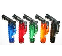 Polyflame Prof Colori Trasparenti Copricatena di Sicurezza Jet Lighter 11,5 cm di Altezza Ricaricabile a Gas