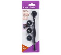 Polyform Strumento a Rotella per Applicare Texture alle Paste polimeriche, Piuma, Black, 25 x 10 cm