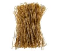 PolyGen 115 Sheet Capacity Binding Spirals, 14.3mm Iron Coils, 100 Pack with 4:1 Pitch and 48 Rings for A4 Paper and University Presentations (Oro)