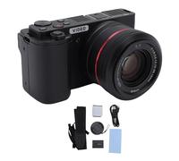 PolyGen 3.2 Inch Touch Screen Camera with Auto/Manual Focus, 5K Video and 64MP Image Resolution, 12x Optical Zoom and WiFi Remote Transfer for Photography (Black)