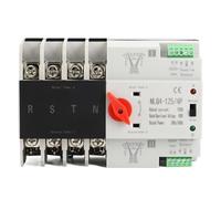 PolyGen 4P Power Transfer Switch for 3-Phase 4-Wire Systems, 400V AC Automatic Changeover Switch for DIN Rail Mount, Uninterruptible Power Supply (100A)