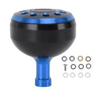 PolyGen Aluminum Alloy Power Knob with Textured Surface, 38mm Size, Ergonomic Shape, Fits Shimano / / Daiwa Reels for Saltwater Fishing (Black Blue)