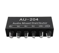 PolyGen commutatore audio a 2 ingressi e 4 uscite con amplificatore NJM4556A ad alta fedeltà, lo splitter box audio stereo con jack da 3,5 mm per la condivisione audio