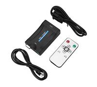PolyGen Convertitore VGA a SCART per TV che collega laptop PC a display più vecchi, un adattatore da VGA a SCART, telecomando USB che supporta gli standard video PAL/NTSC/SECAM