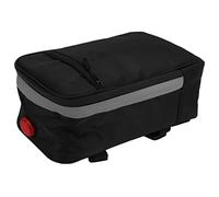 PolyGen cycle Rear Seat Bag with 3-Mode Safety Light for Night Cycling, Spacious Bike Trunk Bag for Item Storage, Durable Oxford Cloth Construction