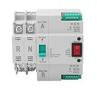 PolyGen Dual Power Automatic Transfer Switch 2P DIN Rail Installation Quick Switching Electrical Selector Switch AC (100A)