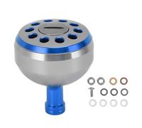 PolyGen Ergonomic 38mm Aluminum Alloy Knob with Secure Textured Grip for Baitcasting Reel Upgrades, Better Handling in Wet Conditions, Fishing Reel Power Knob for S/A/D (Blue)