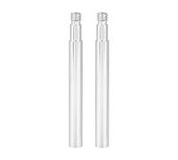 PolyGen estensori per valvola della camera d'aria da 60 mm, set da 2, costruzione in lega di alluminio per un facile gonfiaggio su ruote di biciclette da strada, accessorio (Argento)