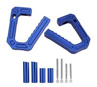 PolyGen Front Grip Handle Pair, Solid Aluminum Alloy Front Grab Bar for Vehicle Entry Assist, Fits JK 2007-2018 Both 2 and 4 Door (blu)