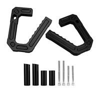 PolyGen Front Grip Handle Pair, Solid Aluminum Alloy Front Grab Bar for Vehicle Entry Assist, Fits JK 2007-2018 Both 2 and 4 Door (Nera)