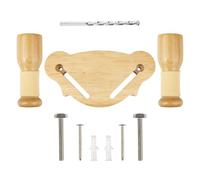 PolyGen Gancio appendiabiti per chitarra legno di faggio con giogo regolabile da 66 mm per display della collezione domestica, un supporto a parete sicuro per chitarra per