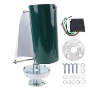 PolyGen Generatore Eolico Verticale 12V 300W, metodo di Alimentazione a magneti permanenti CA trifase con Freno Automatico, Kit turbina eolica Verticale a 2 Pale