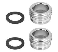 PolyGen Kitchen Aerator Adapter Pack of 2 for Garden Hose, Converts Sink Faucet with Straight Thread Faucet Connector, 15 / 16in Male to 27 / 32in Female