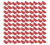 PolyGen metodo di blocco antifurto Merchandise per appendere inventario, 100 pezzi di serrature antifurto rosse per serrature sicure per display con pannelli forati su picchetti (WC con apertura)