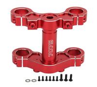 PolyGen Morsetto Triplo per Moto in Scala 1/4 con Struttura Triangolare Supporto per Ammortizzatore Anteriore in Lega di Alluminio per Losi Promoto MX per Aggiornamenti di Bici (Rossa)