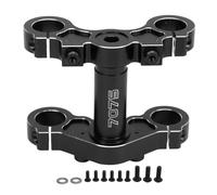 PolyGen Morsetto Triplo per Moto in Scala 1/4 con Struttura Triangolare Supporto per Ammortizzatore Anteriore in Lega di Alluminio per Losi Promoto MX per Aggiornamenti di Bici (Nera)