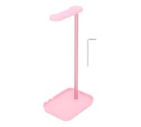 PolyGen Non Slip Headset Stand with Integrated Phone Holder Base for Gaming Setups & Workstations, Fits All Headphone Sizes, Aluminum Alloy & ABS Desk Hanger (Pink)
