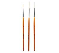 PolyGen Professional Nail Art Set Including 3 Liner Brushes in 15mm, 20mm, 25mm Graduated Sizes, the Nail Art Liner Brush for Thin Lines and Drawings