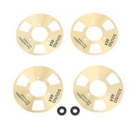PolyGen Set di 4 bobine per cassette in lega di alluminio con ruote per assemblaggio fai-da-te / Per costruire una cassetta vuota per la registrazione di musica e un movimento (Tempo atmosferico)