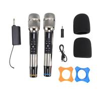PolyGen Set microfono cordless in metallo 48 canali di frequenza regolabile 96dB SNR nucleo microfono dinamico professionale per home theater/schede audio e intrattenimento