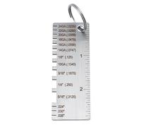 PolyGen Wire Thickness Measuring Tool for Metalworkers, a Compact Stainless Steel Welding Gage with tiger Etched Markings for Checking Sheet and Wire Sizes