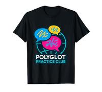 Polyglot Practice Club - Mappamondo a Bolle per Studenti Maglietta