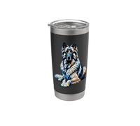 Polygon Art Anatolian Shepherd Dog Kangal Bicchiere termico in acciaio inox doppia parete