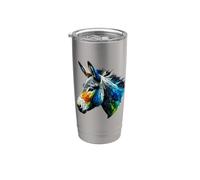 Polygon Art Asino Asini Bicchiere termico in acciaio inox doppia parete