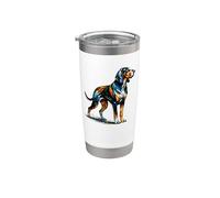 Polygon Art Black and Tan Coonhound Bicchiere termico in acciaio inox doppia parete