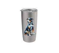 Polygon Art Catahoula Leopard Dog Bicchiere termico in acciaio inox doppia parete
