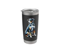 Polygon Art Catahoula Leopard Dog Bicchiere termico in acciaio inox doppia parete