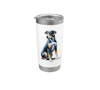 Polygon Art Catahoula Leopard Dog Bicchiere termico in acciaio inox doppia parete