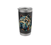 Polygon Art Chinese Shar-Pei Shar Pei Bicchiere termico in acciaio inox doppia parete
