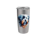 Polygon Art Coton de Tulear Bicchiere termico in acciaio inox doppia parete