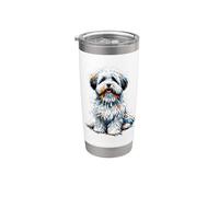 Polygon Art Coton de Tulear Bicchiere termico in acciaio inox doppia parete