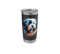Polygon Art Coton de Tulear Bicchiere termico in acciaio inox doppia parete