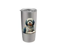 Polygon Art Coton de Tulear Bicchiere termico in acciaio inox doppia parete