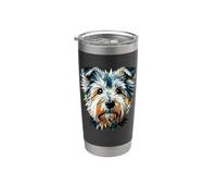 Polygon Art Dandie Dinmont Terrier Terriers Bicchiere termico in acciaio inox doppia parete