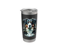 Polygon Art Entlebucher Mountain Dog Bicchiere termico in acciaio inox doppia parete