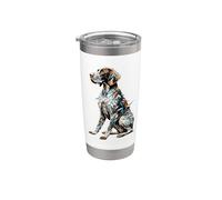 Polygon Art German Shorthaired Pointer Dog GSP Bicchiere termico in acciaio inox doppia parete