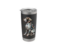Polygon Art German Shorthaired Pointer Dog GSP Bicchiere termico in acciaio inox doppia parete