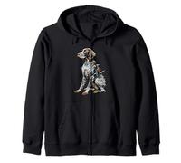 Polygon Art German Shorthaired Pointer Dog GSP Felpa con Cappuccio