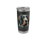 Polygon Art German Wirehaired Pointer Bicchiere termico in acciaio inox doppia parete