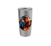 Polygon Art Irish Setter Red Setter Bicchiere termico in acciaio inox doppia parete
