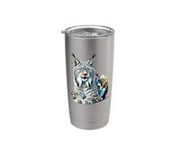 Polygon Art Lince Canadese Linci Canadesi Bicchiere termico in acciaio inox doppia parete